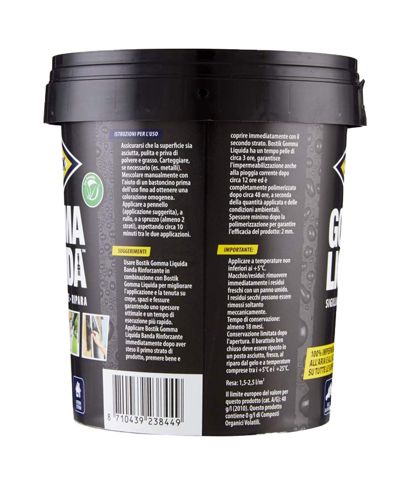 Impermeabilizzante Gomma Liquida 750 ml BOSTIK - Sigilla, Protegge, Ripara